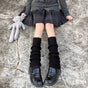50cm black plain-knit sock cover / One Size