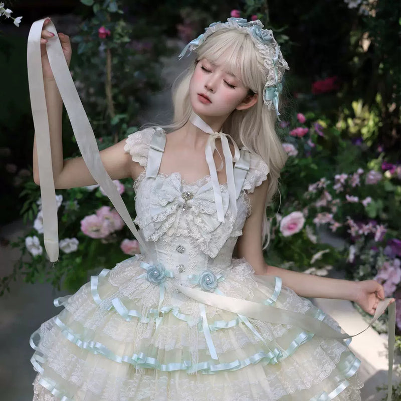 Hanguliang Rose Feather Spin Ballet JSK