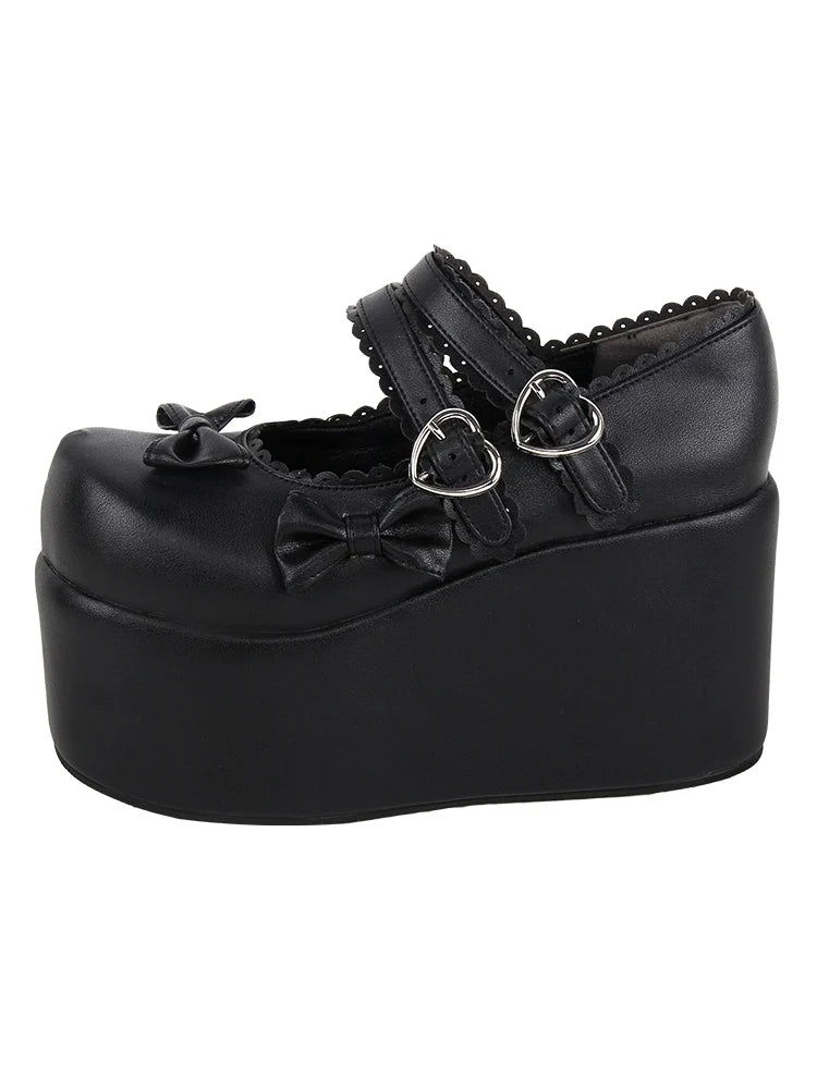 Angelic imprint - Angelic Imprint - Punk Lolita Shoes High Platform Shoes with Bow