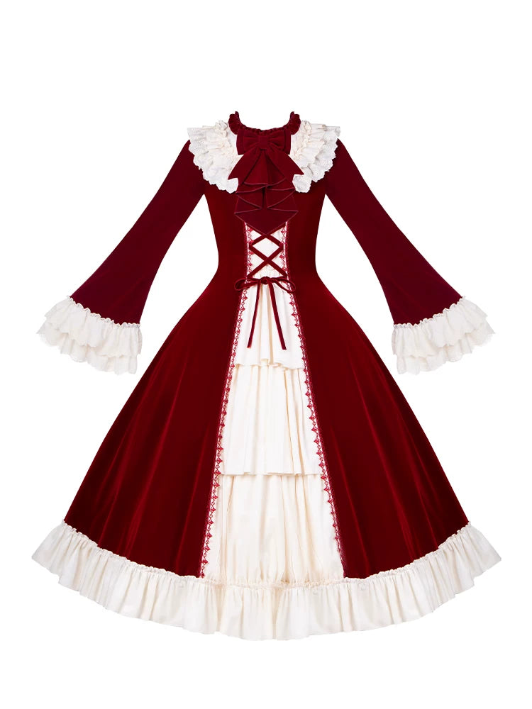 With PUJI - The Nutcracker - Winter Classic Lolita OP Dress, Front Opening detail view 5