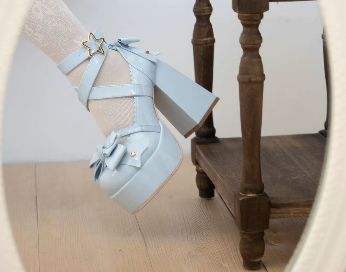 beauty bunny - Star Prayer - Round-Toe Lolita Shoes with One-Strap Star Buckle - product detail 10