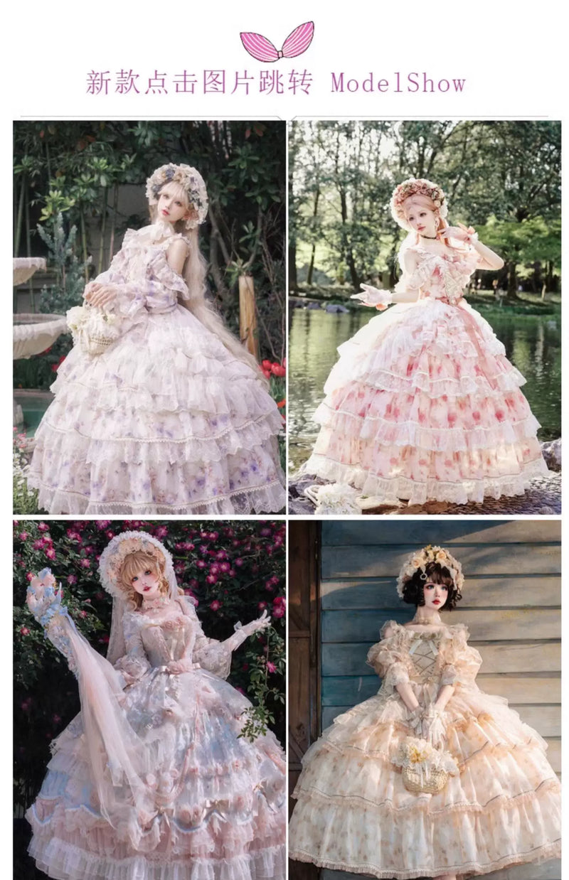 Maoxi Xiaoxiannu Lolita - Dream Waltz - White chiffon JSK dress