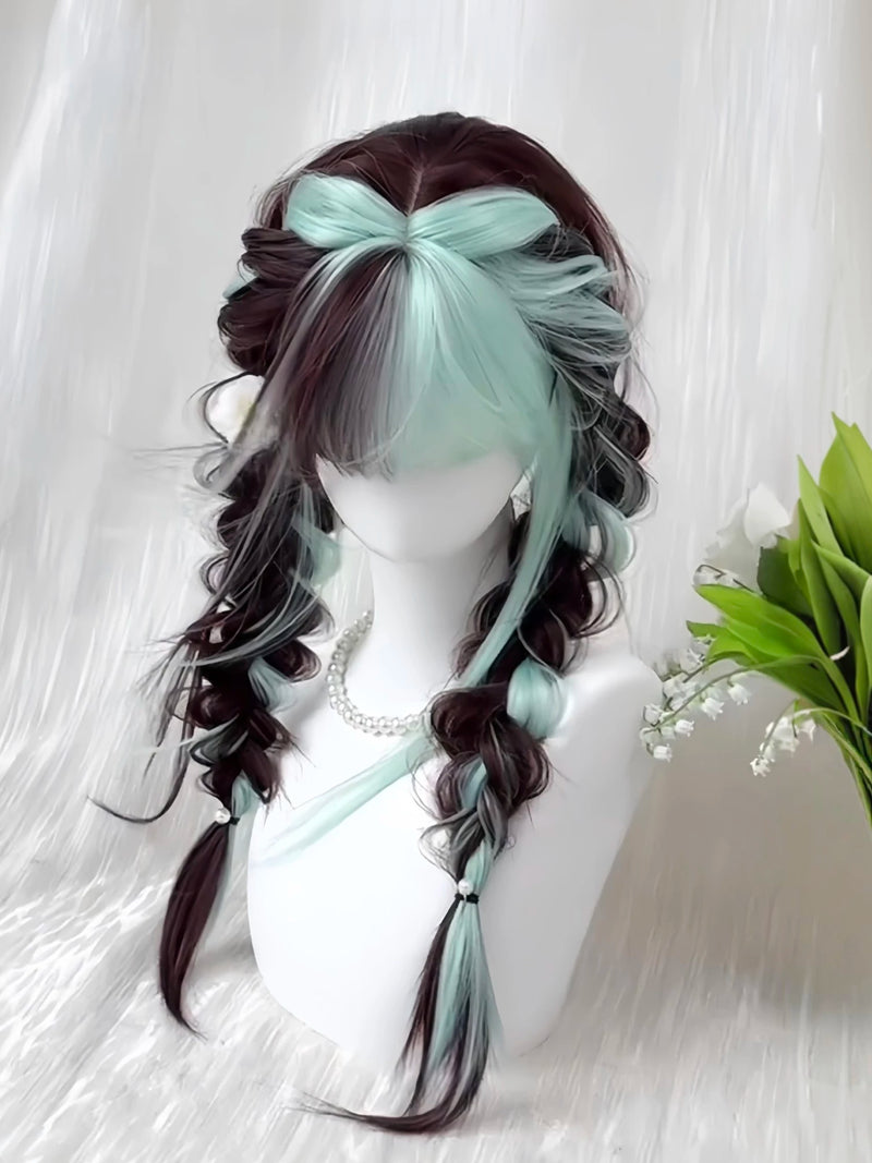Kunkun Fish green-highlight straight wig - view 3