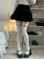 One pair of white over-the-knee socks, overall length approx. 65 cm / Anti-pilling combed cotton material