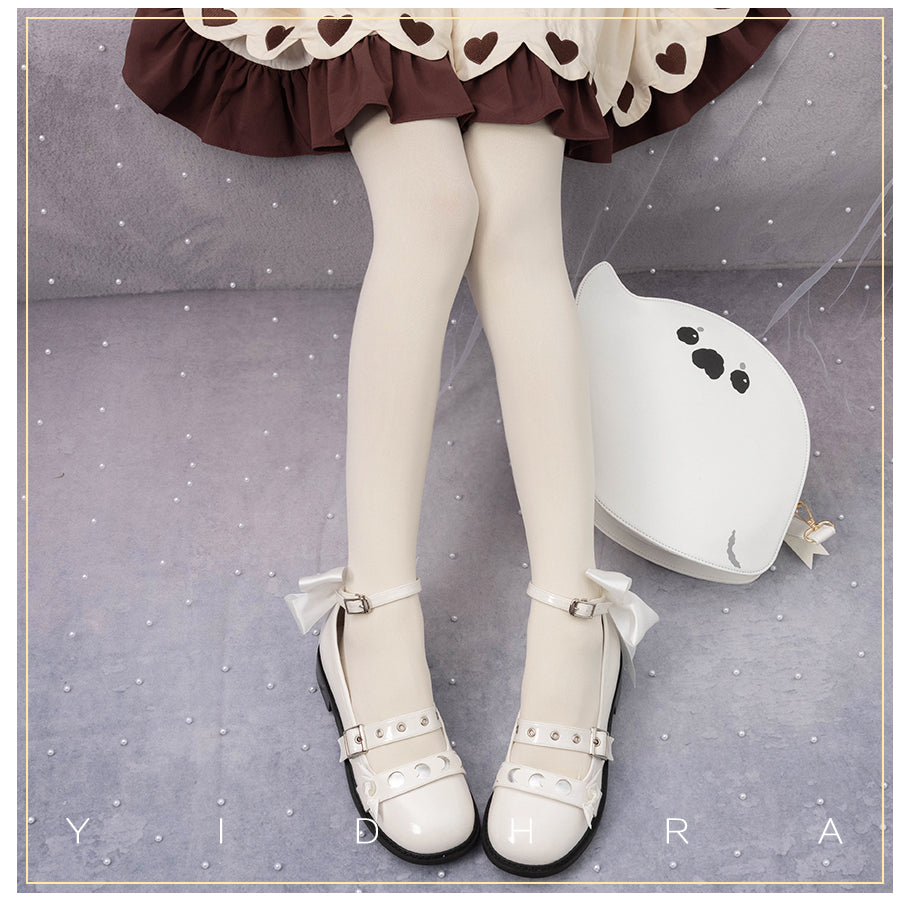 Yidhra - 120D Daily Lolita Velvet Spring - Leggings, Solid Color Socks