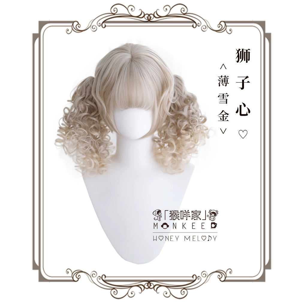 Spot MONKEEP Monkey Bajia LION HEART Lion Heart, Short Roll Mini Tiger Clip | Original Wig