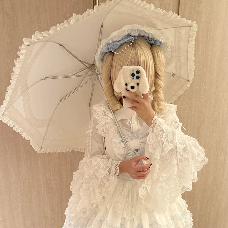 Independent Brand - Tiered Lace Two-Fold Lolita Parasol - product image 3
