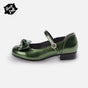 Talon bas vert verni brillant / 34
