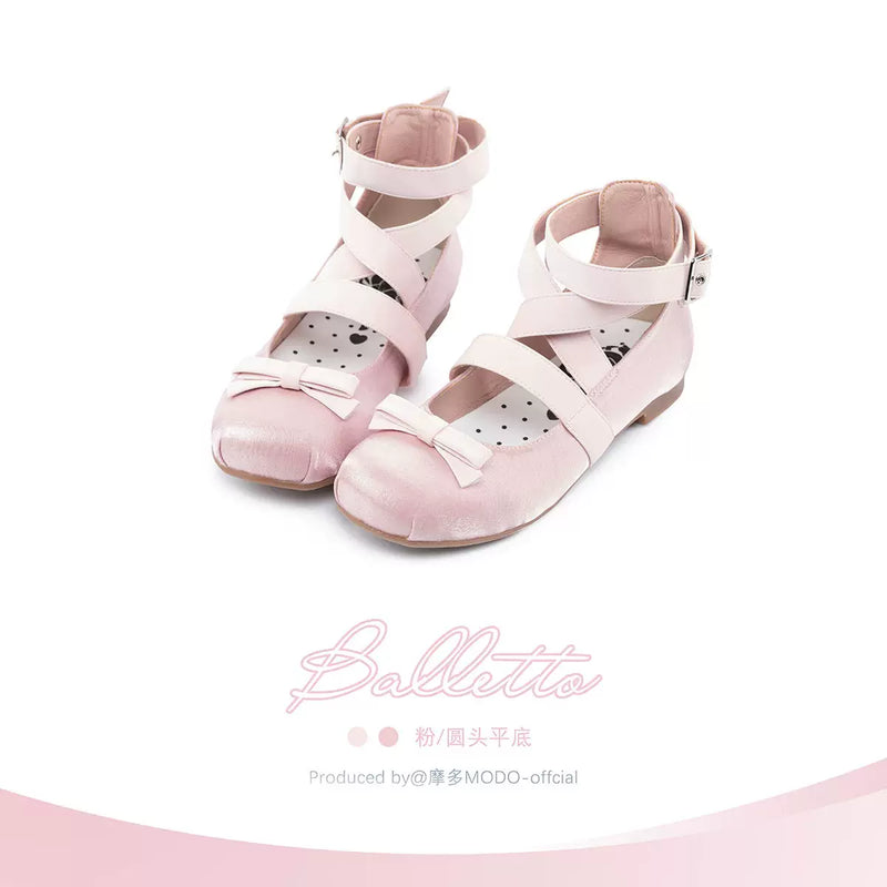 现货丨方圆芭蕾三团丨原创Lolita方头圆头优雅日系中跟/平底女鞋