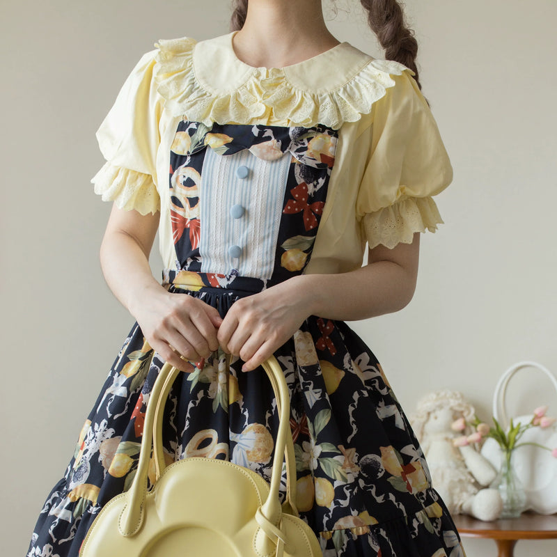 MIST - Cotton Kawaii - Short-Sleeve Blouse with Double-Layer Puff Sleeves - product detail 3
