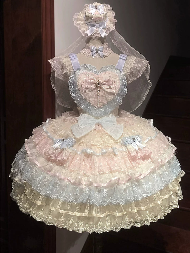 Hanguliang Feather Ballad Bridal Sweet JSK