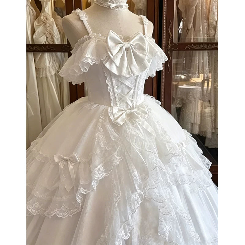 Emoji Dream - Romantic Formal Lolita Gown - Off-shoulder one-piece