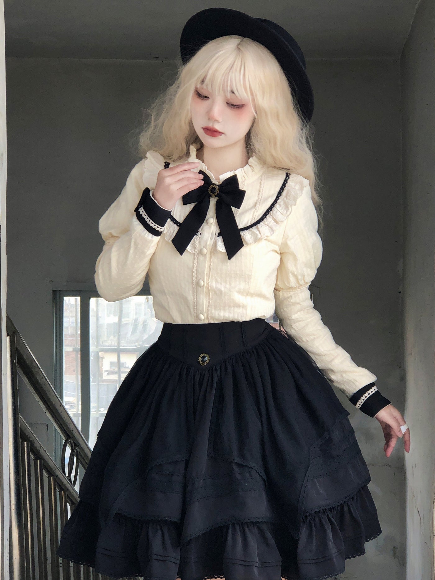 Uncle's Workshop - Rich Girl - Elegant Lolita Blouse and Skirt, Detachable Sleeves