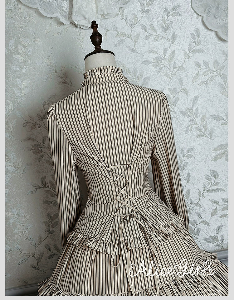 Alice Girl - Duke of Victoria - Classic Lolita Striped Blouse