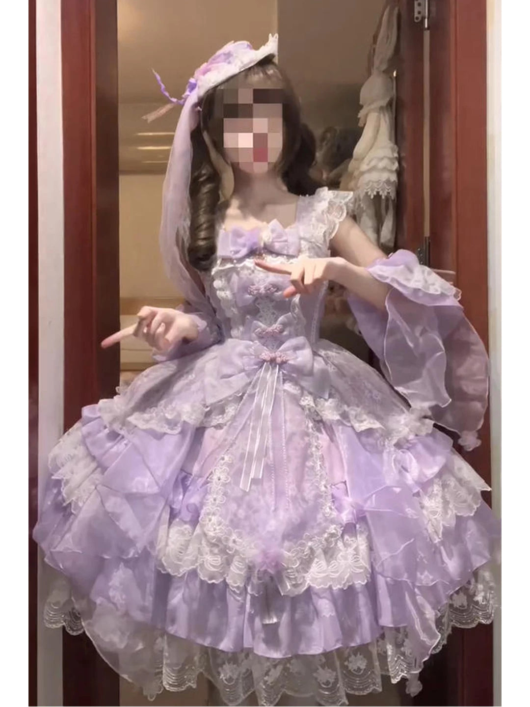 Creamy - Purple Princess - JSK with Layered Ruffles