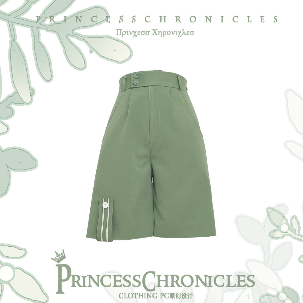 Limited Flowering Time - Ouji Lolita Green Prince Shorts S green