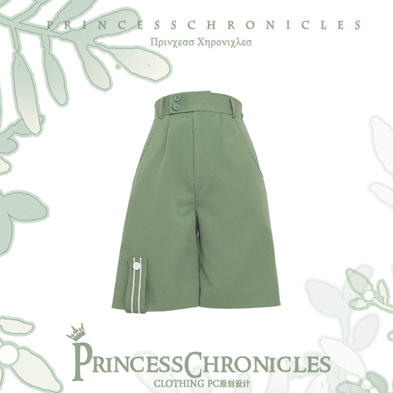 Limited Flowering Time - Ouji Lolita Green Prince Shorts S green