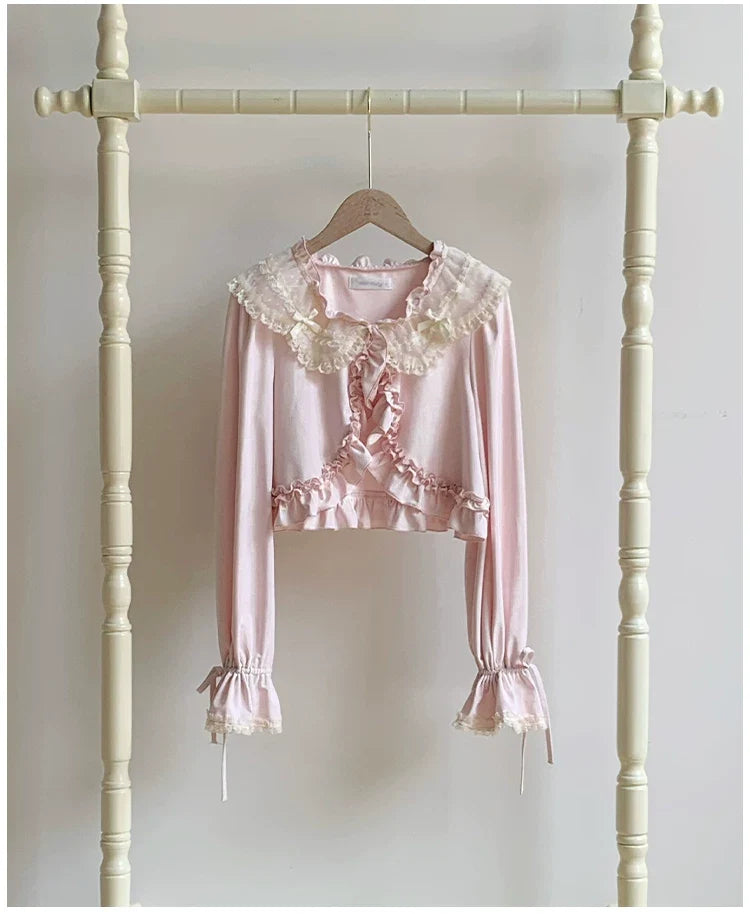 With PUJI - Half Summer - Sweet Lolita Sun Protection Bolero, Lace & Bow