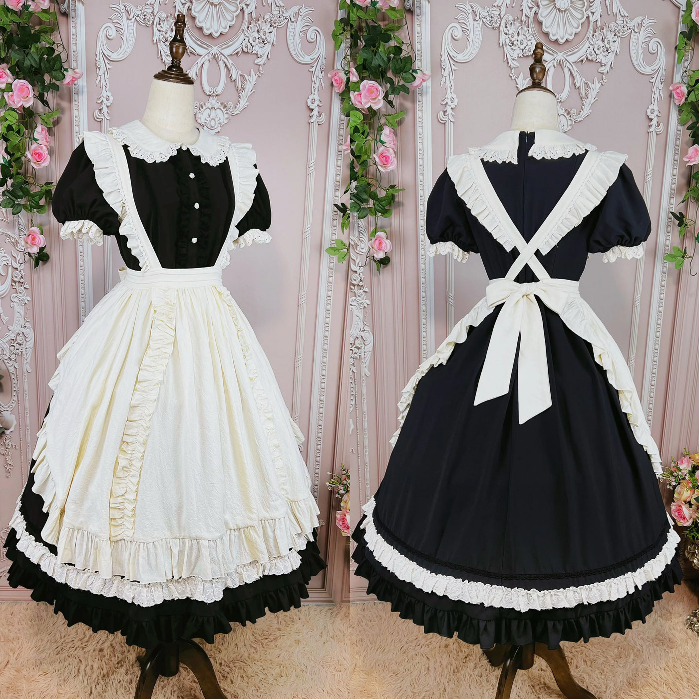 DMFS Lolita - DMFS - Piaget Servant / Maid Lolita OP Dress Vintage Lolita Dress