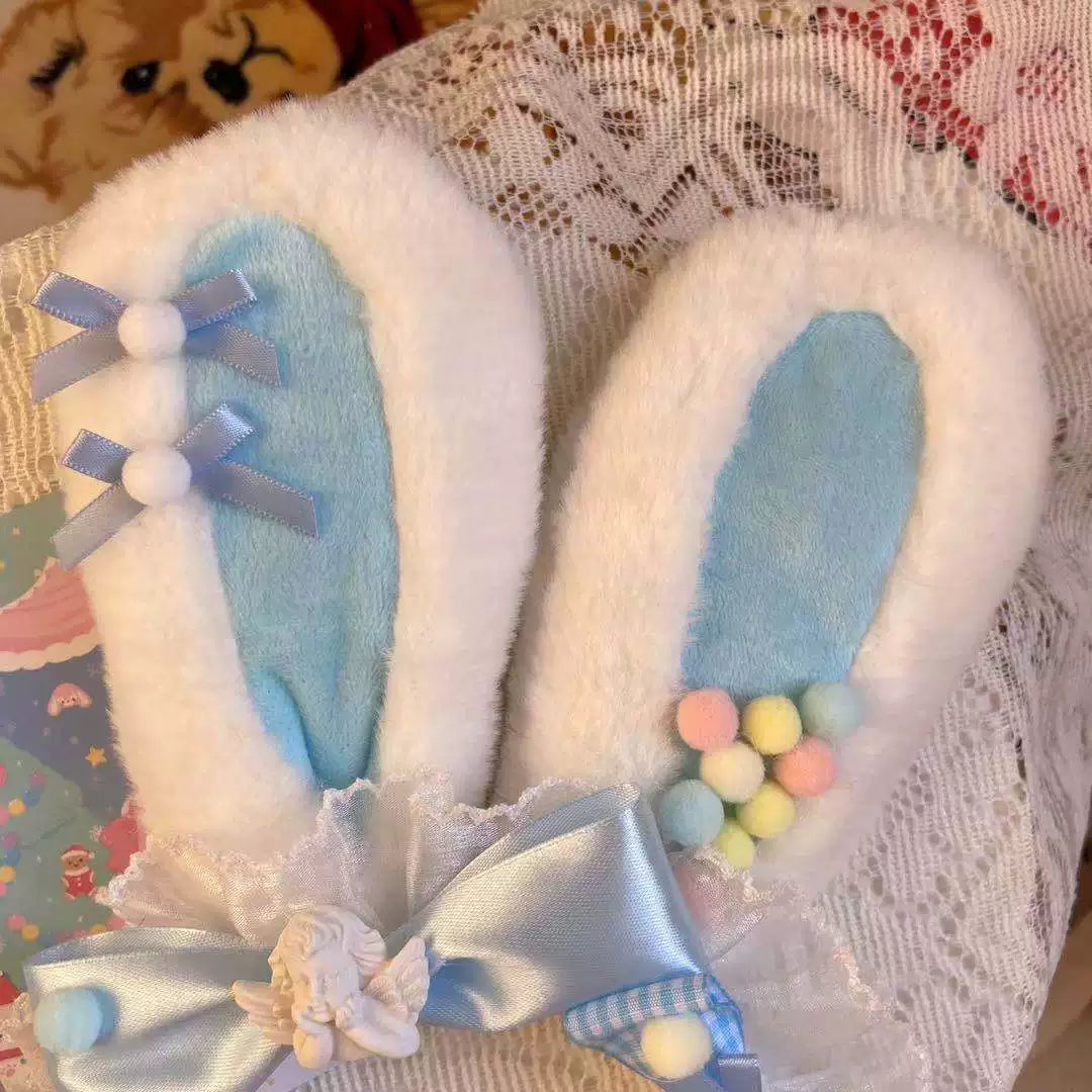 Bear doll - Little Bear Nursery - Rabbit-Ear Headband with Gingham Bows