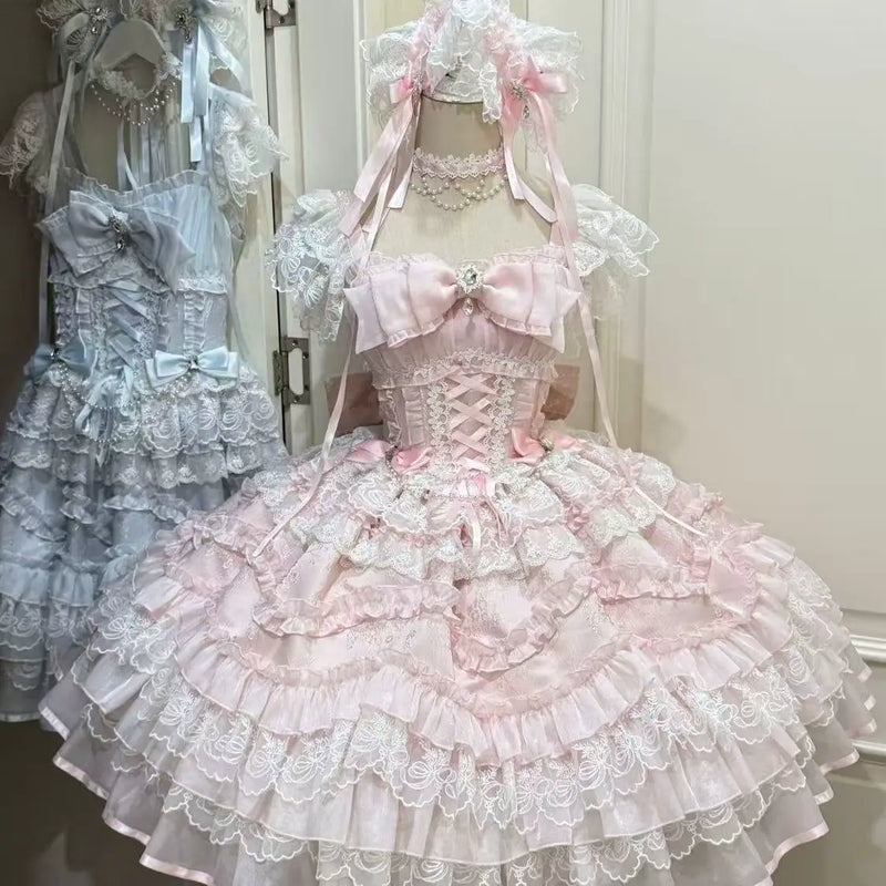 Pastel Bow Princess Lolita JSK Dress Set - view 7