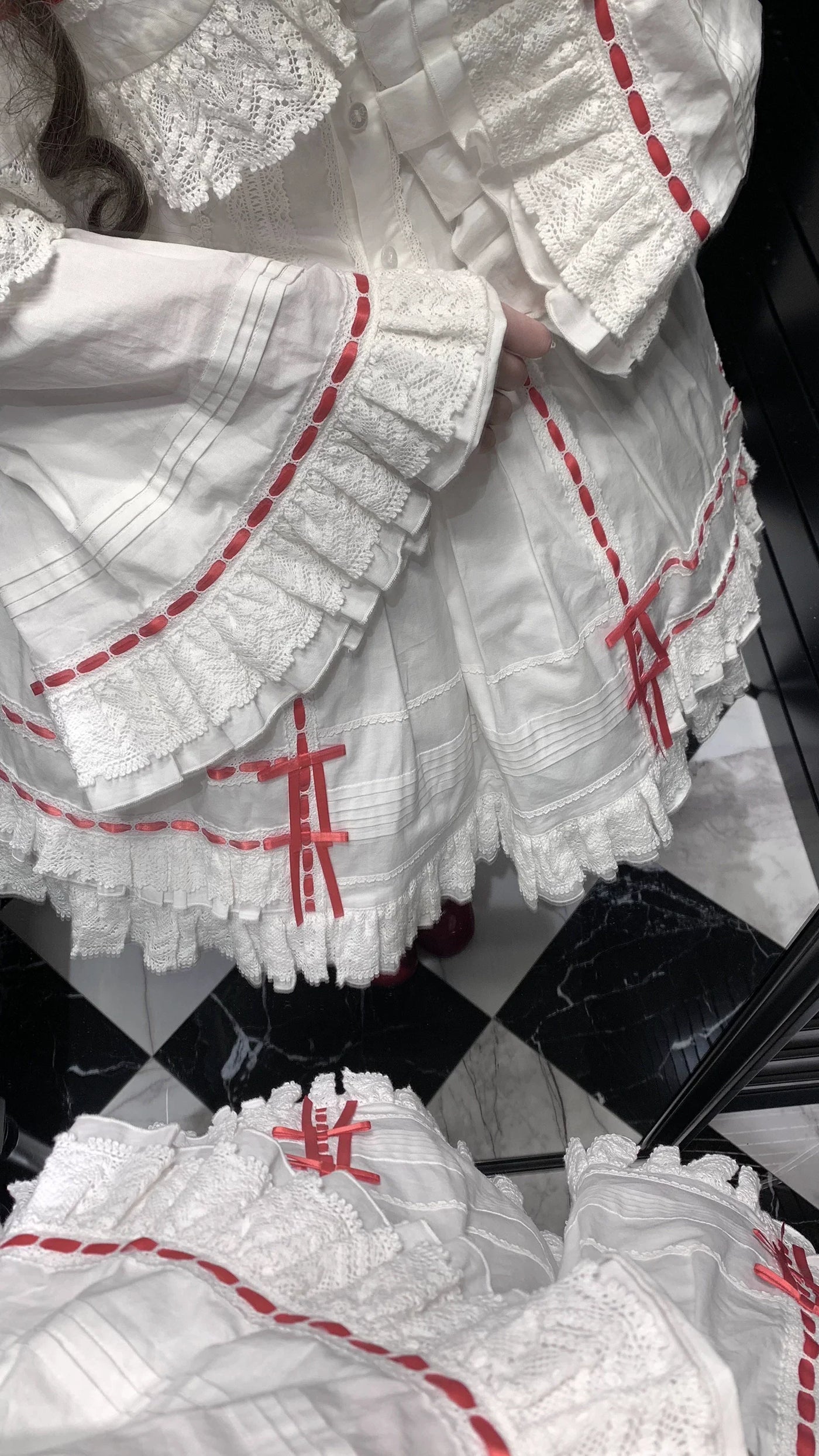 AerialCat - Praying Snowfall - Old School Lolita Skirt Suit Cape Princess Sleeve Shirt