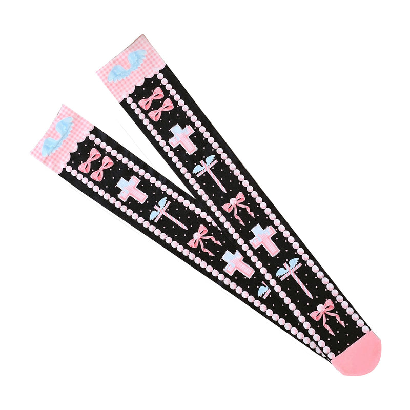 Roji Roji - Sweet Bow Lolita Thigh stockings - Socks