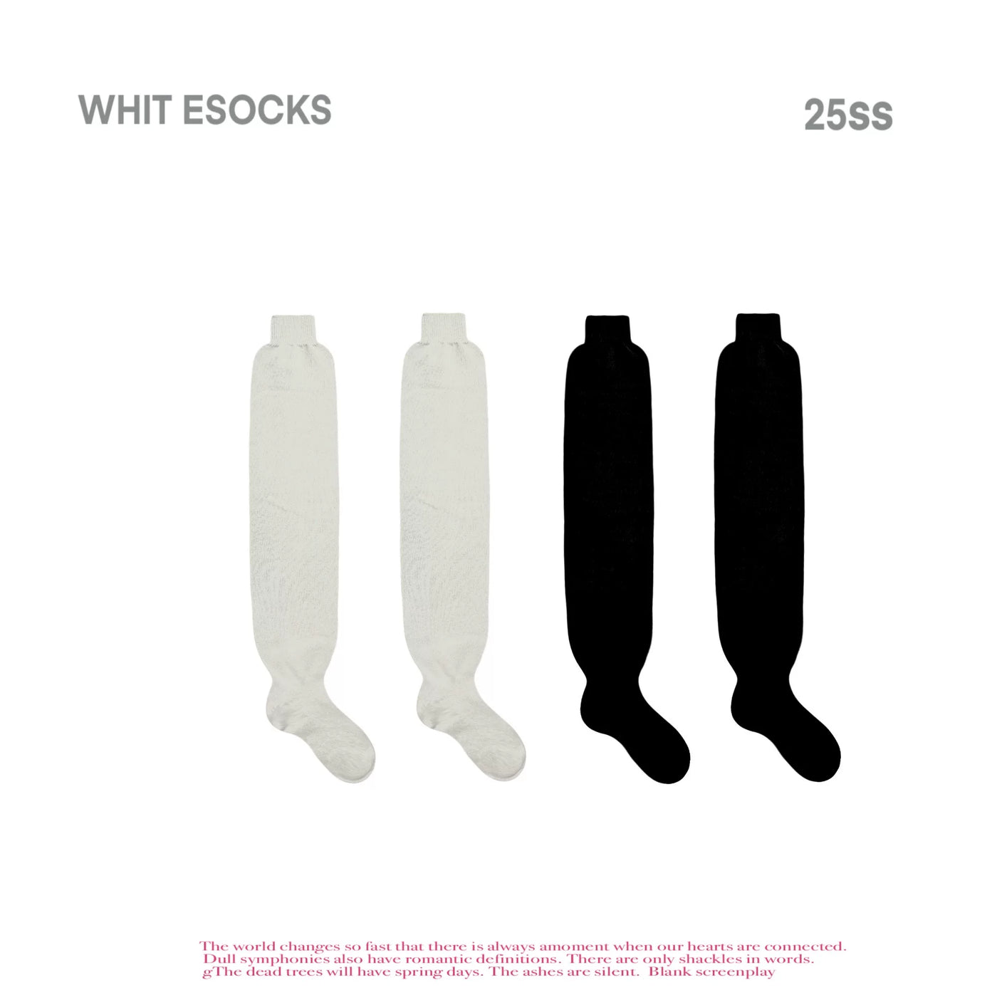 White Socks - Ribbed Slouch - Ribbed knit leg warmers with a slouch silhouette