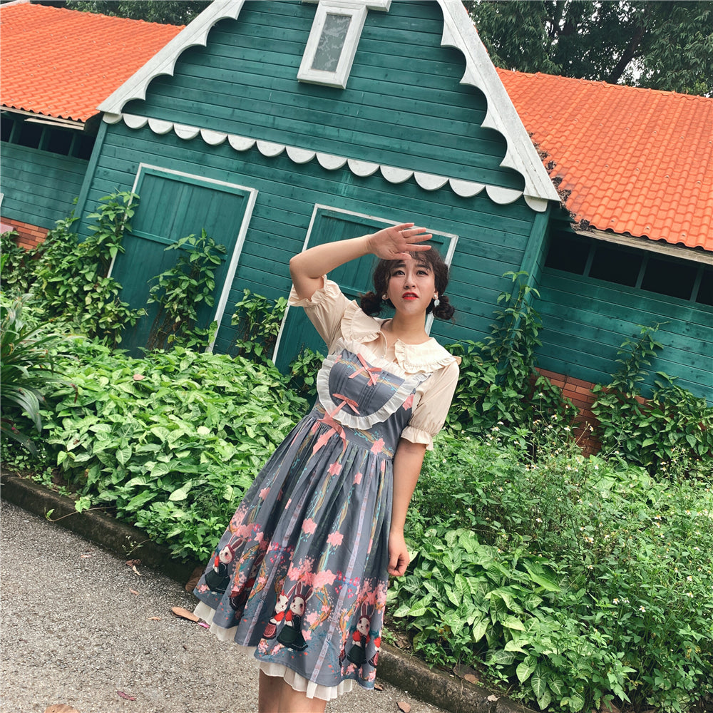 Niu Niu - Plus Size Lolita Blouse - Oversized Short Sleeve Shirt Innerwear