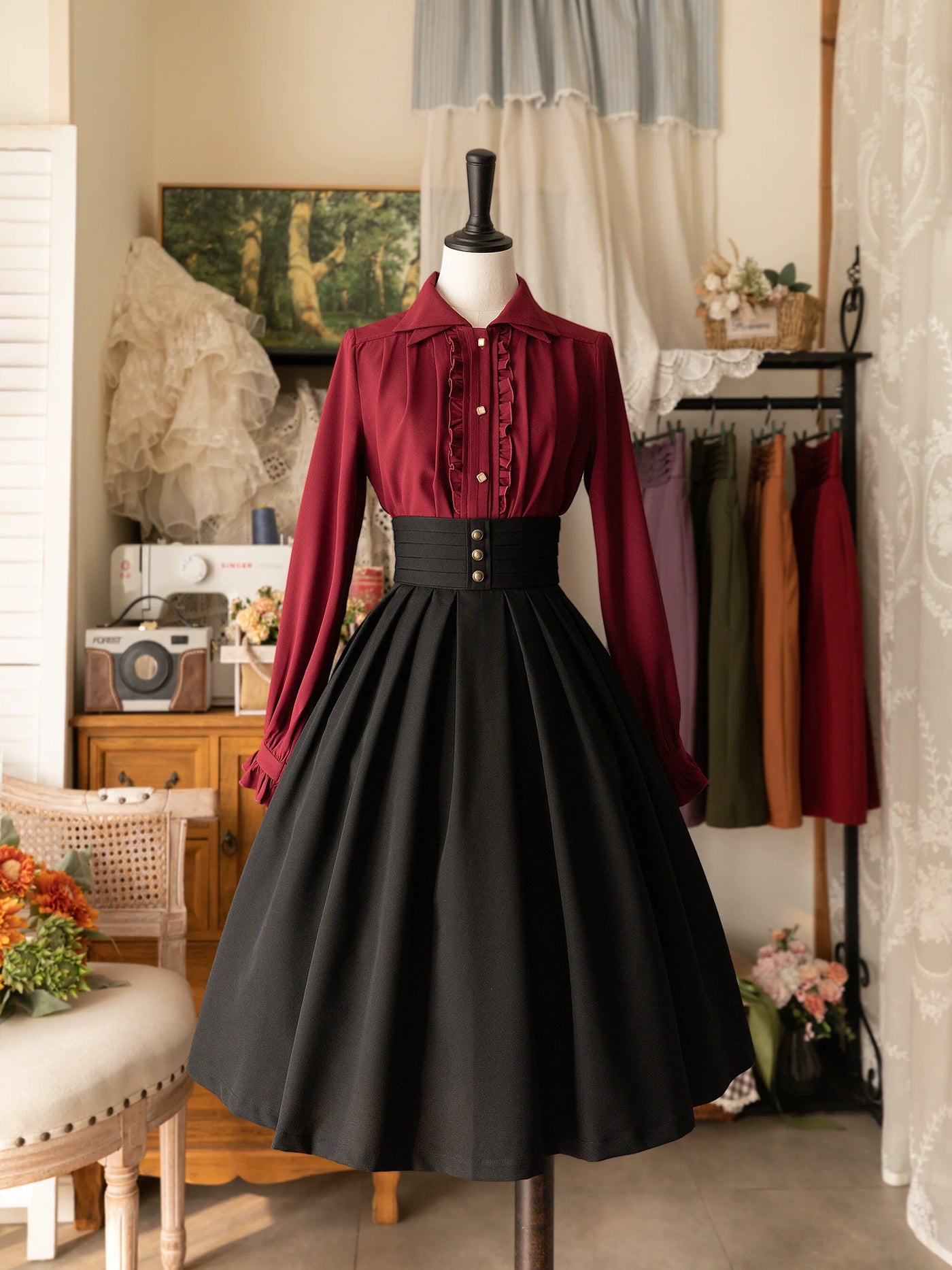 Forest Wardrobe - Forest Basket - Elegant Lolita Pleated Skirt