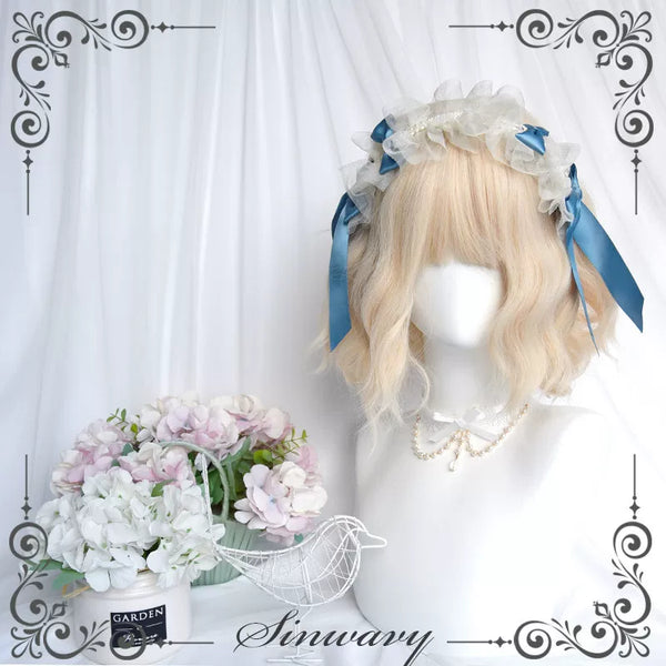 Sinwavy Alice's Cat platinum curly Lolita wig - view 1