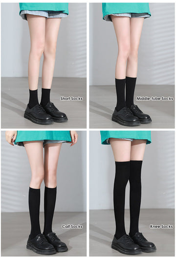 Qianyu - Velvet Solid Summer Lolita Calf - Socks Knee Socks