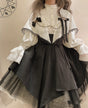 (Full set) top + lower skirt + shawl + underskirt (bow tie + shawl bow included) / S