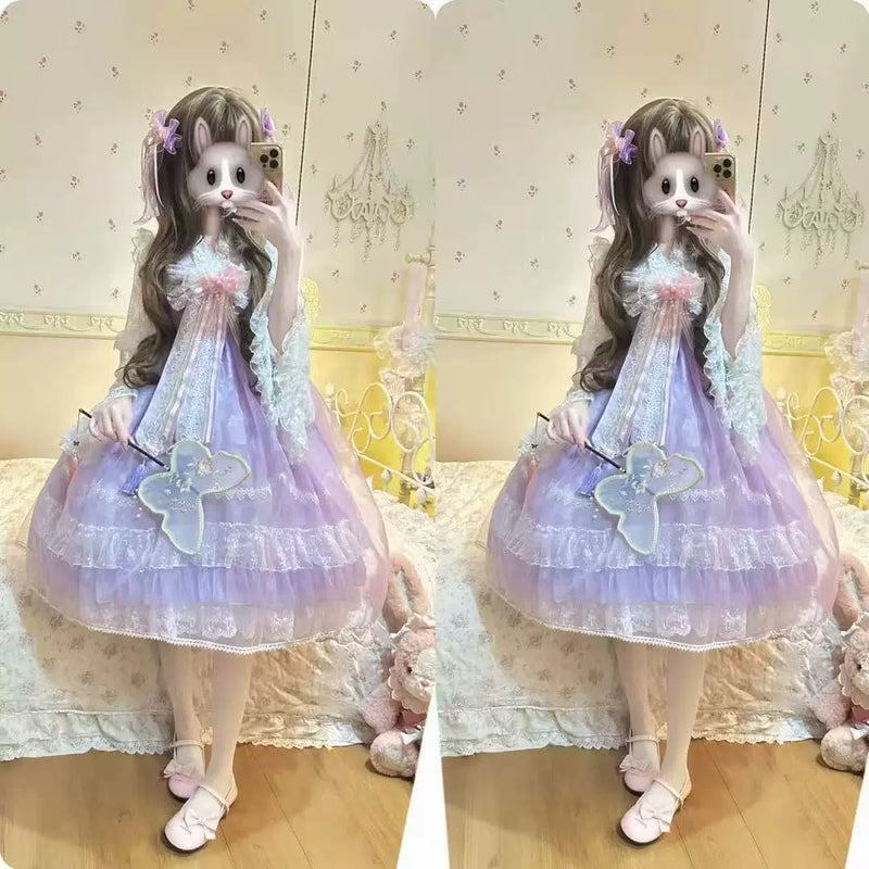 Hanguliang Peach Spring Chinese JSK
