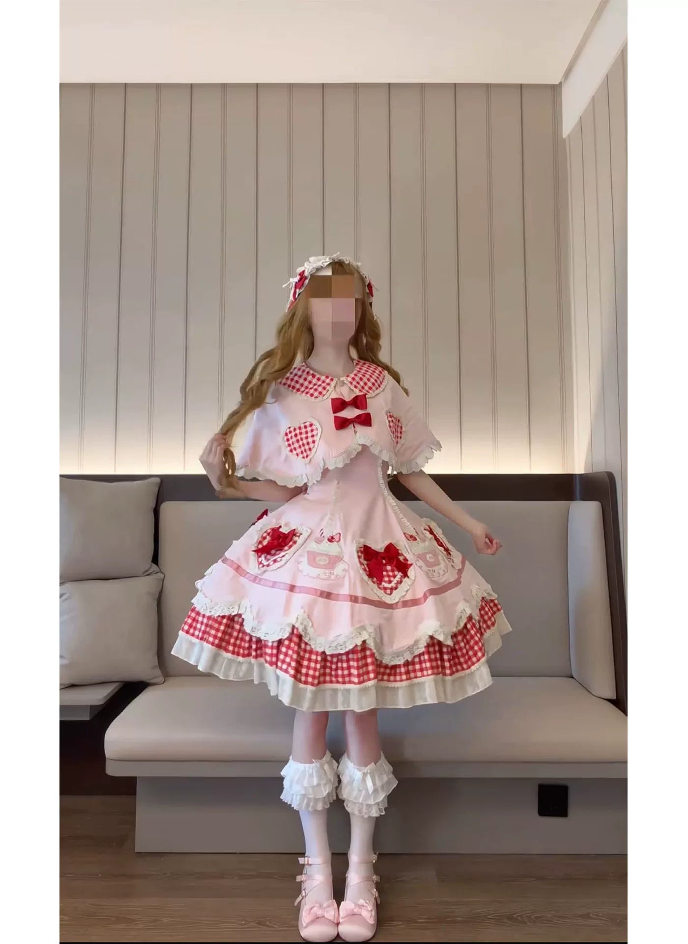 White Sugar Girl - Sweet Lolita Cake-Style Princess Dress - Pink
