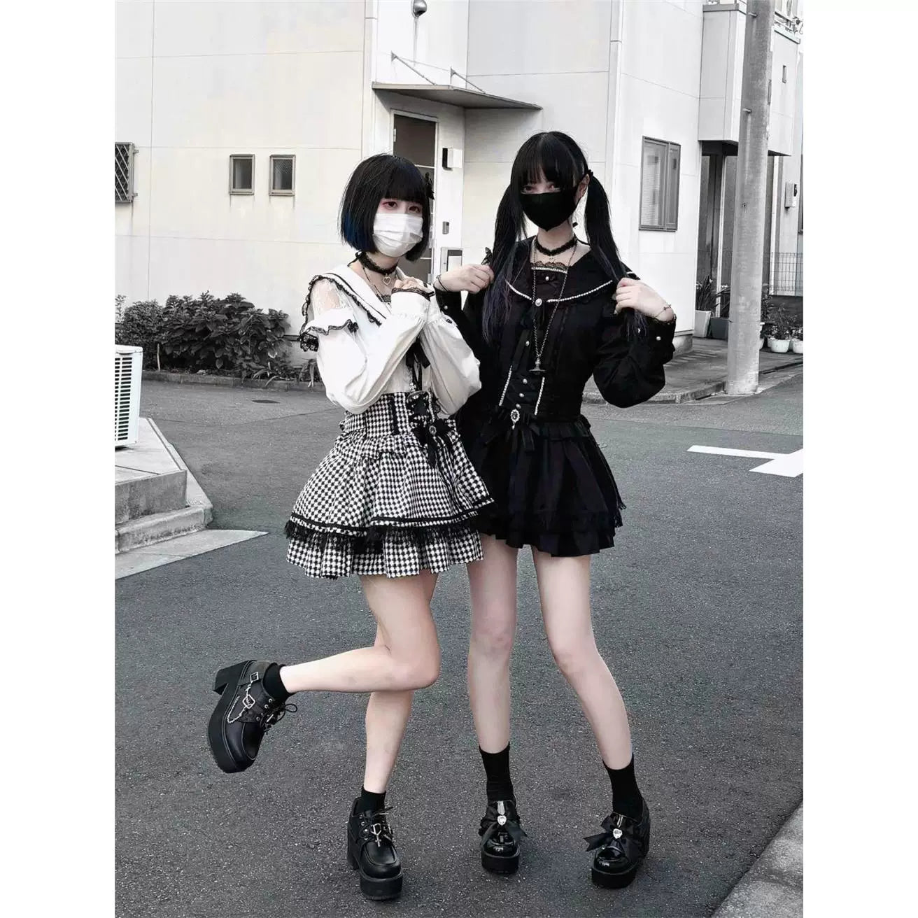 Sweetheart Dream Machine - Sweet-Cool Bow - Houndstooth or Black Skirt with Lace Trim and Included Bow