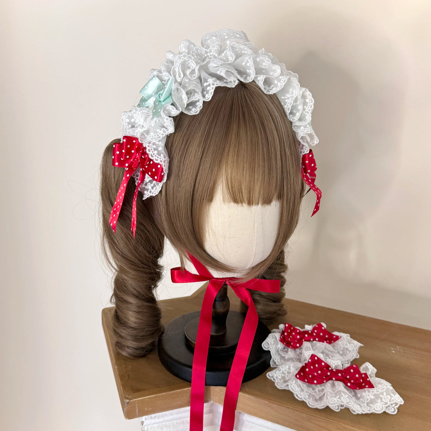 Tata Long Ear - Miss Strange Strawberry - JSK Dress with Strawberry Border Motif