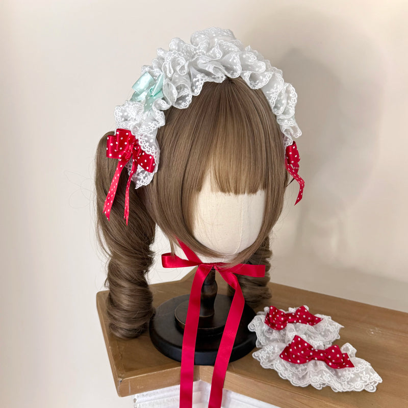 Tata Long Ear - Miss Strange Strawberry - JSK Dress with Strawberry Border Motif