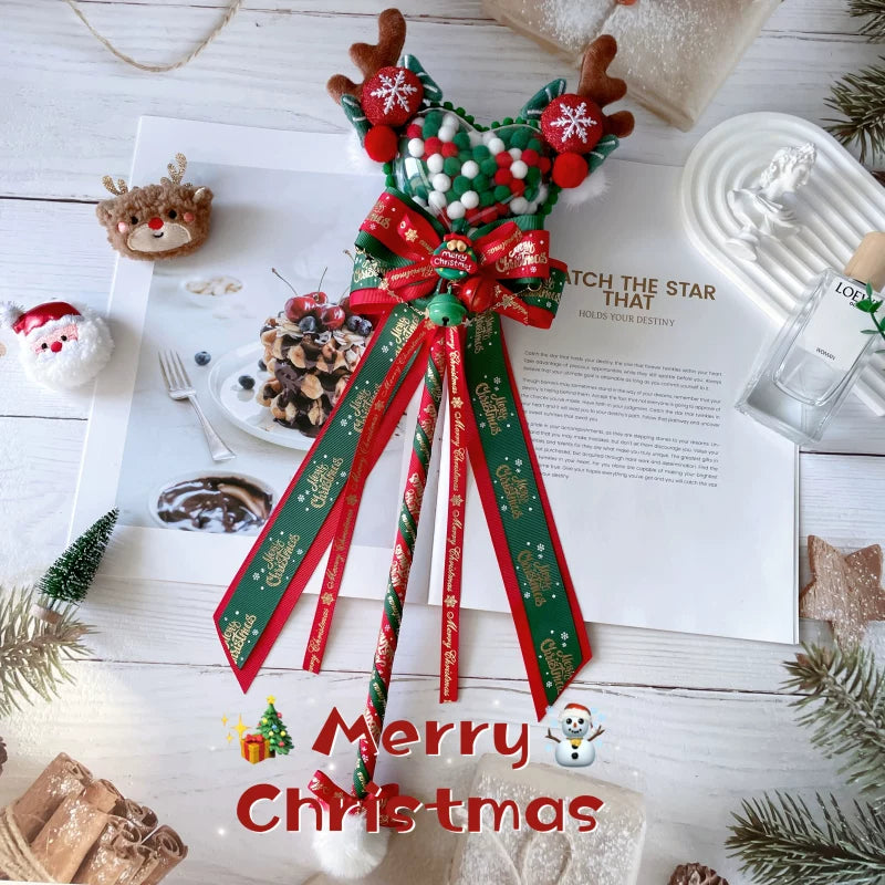 Christmas Light-Up Lolita Headwear & Accessory Options — Christmas Heart Light-Up Wand