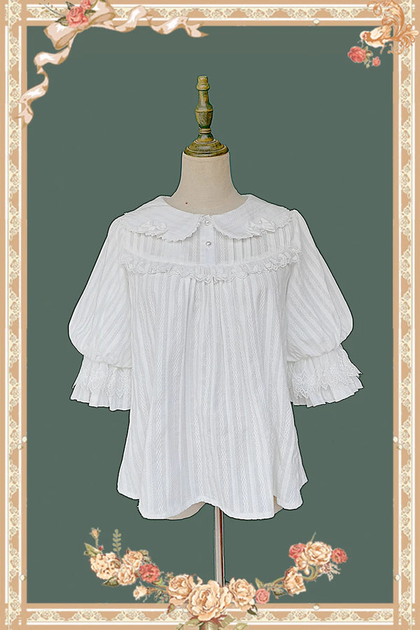 Infanta - Little Cotton - Puff-Sleeve Babydoll Blouse