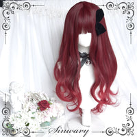 Sinwavy - Dragon and Rose - Cherry Red Long-Curl Wig - Cherry red