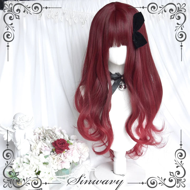 Sinwavy cherry red gothic Lolita curl wig - view 6