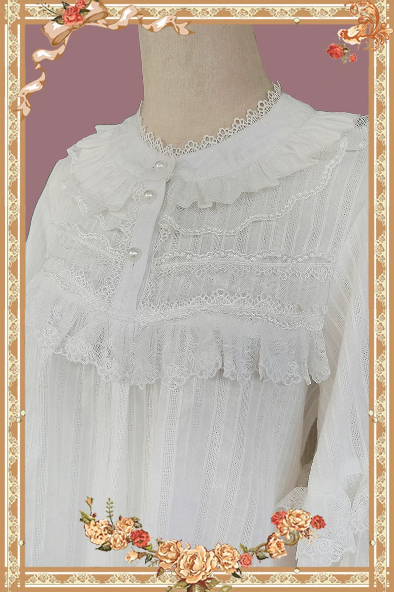 Infanta - Little Cotton Cloud - Lantern-Sleeve Blouse