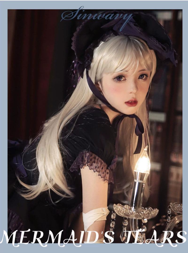 Sinwavy pearl silver-white long straight wig - view 5