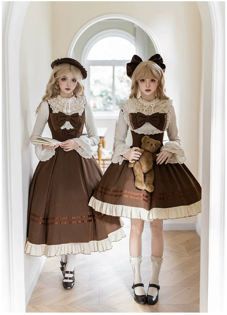 With PUJI - Oak Melody - Classic Lolita JSK, Bust Supporting Dress