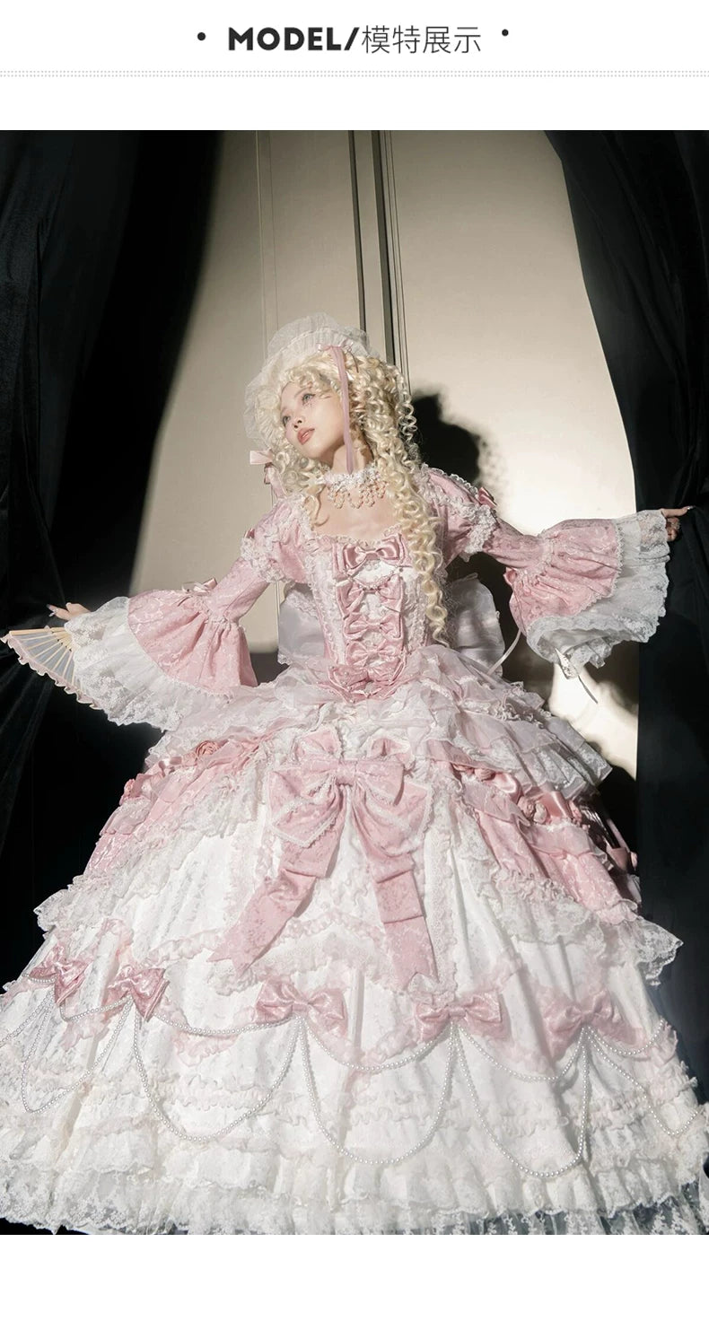 Emoji Dream - Sweet Lolita Princess Evening Dress - Floor-length pink