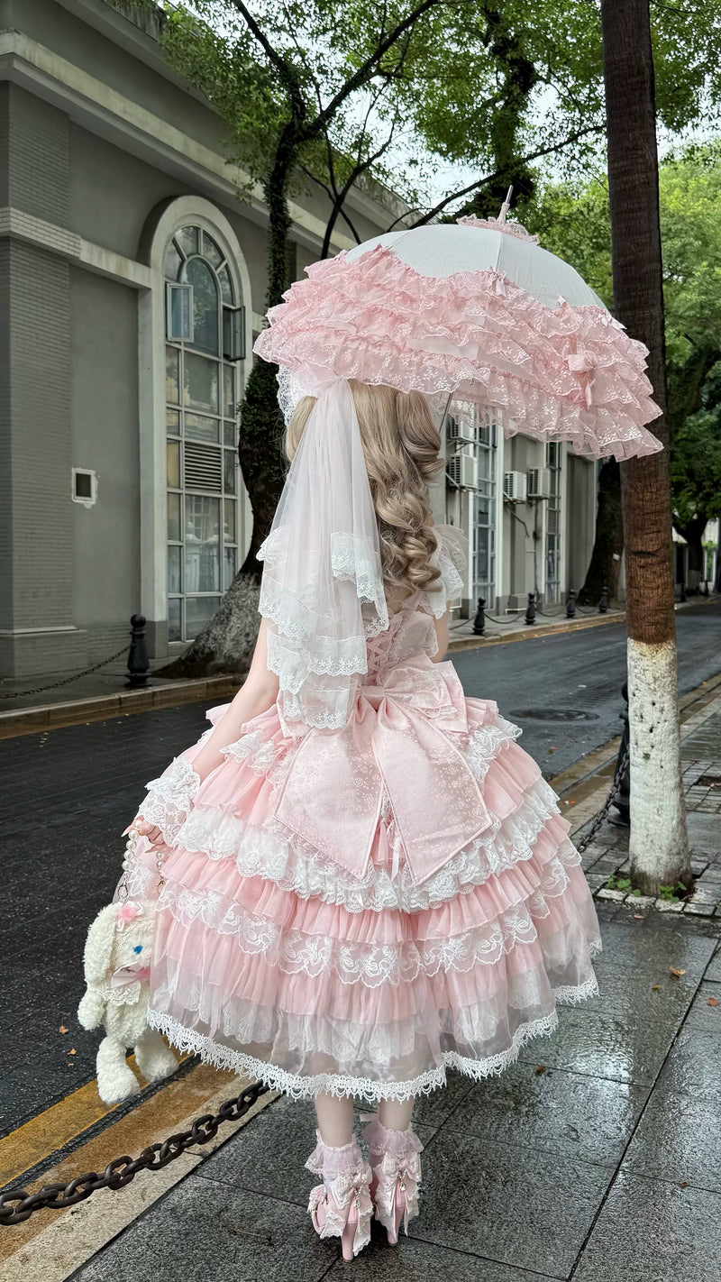 Miaolin Original - Rose Oath - Sweet Lolita JSK dress with rose