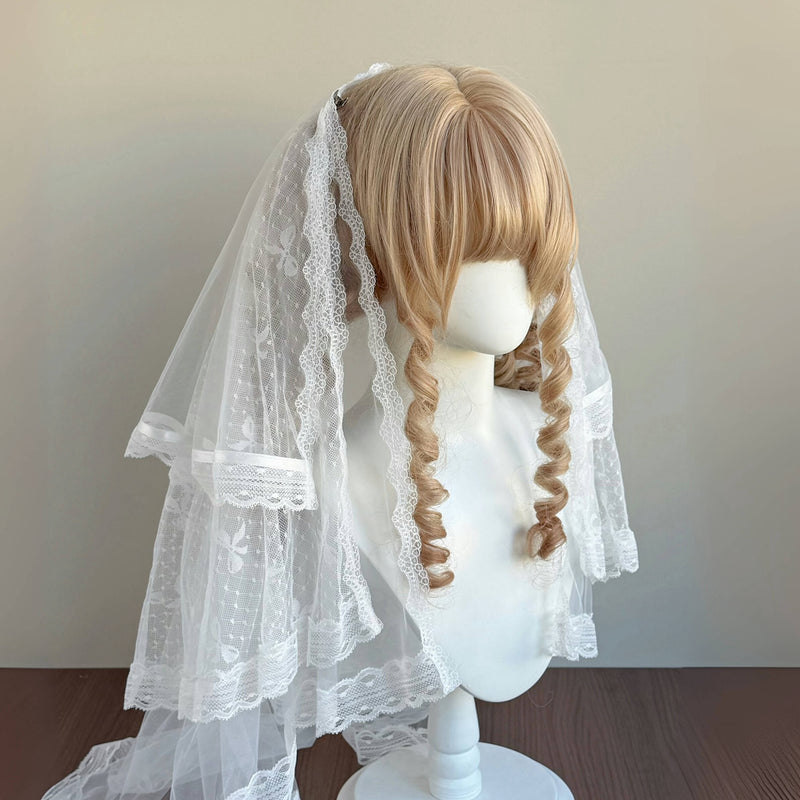 Her Vintage Society Strawberry Garden Red Riding Hood — No. 7 Three-Layer Veil - New Version