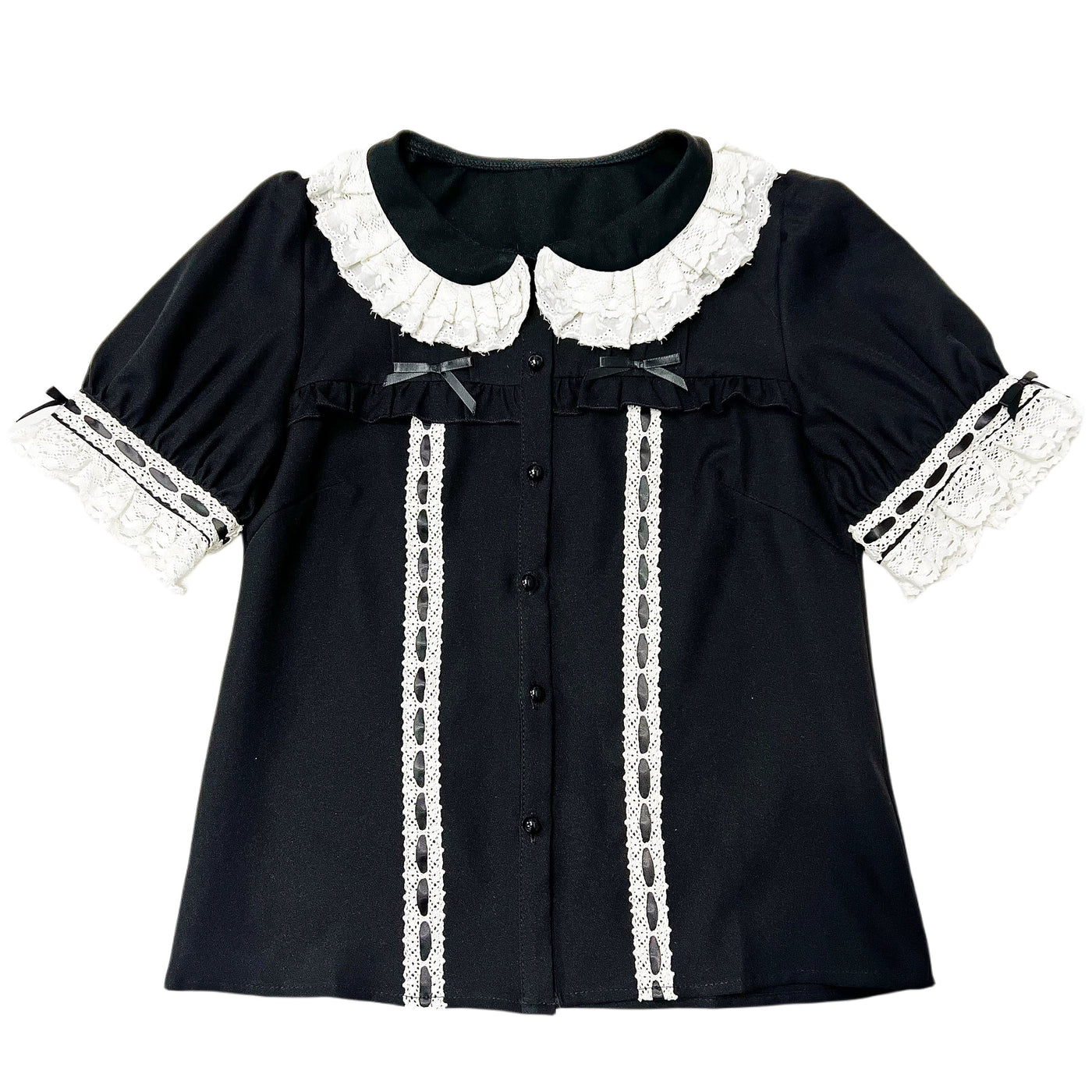 DMFS Lolita - DMFS - Sweet Lolita Shirt Vintage Doll Collar Summer Top