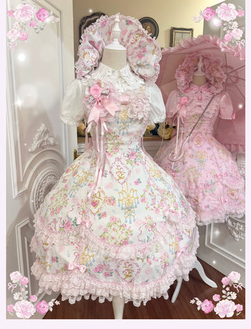Tata Long Ear - Spring 2025 Floral Wall - JSK and OP Dresses with Tiered Lace Hems